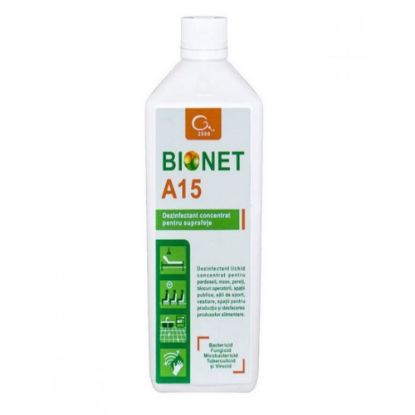 Detergenti bucatarie - BIONET A15 - 1 L - dezinfectant suprafete concentrat - Dacris94.ro