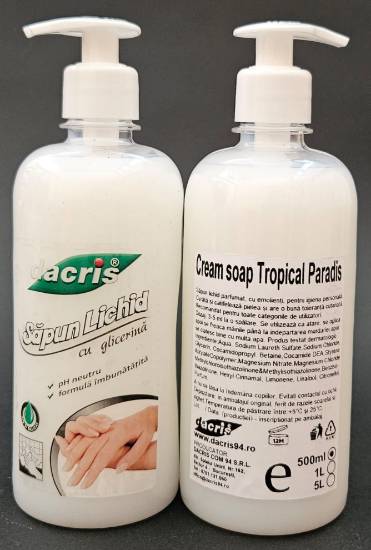 Picture of SAPUN LICHID GLICERYN SOAP- CREAM SOAP TROPICAL PARADISE 500ML POMPITA 